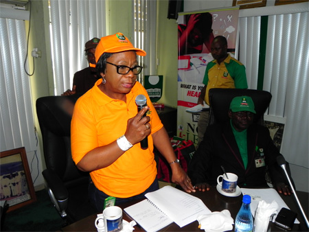 NOUN Registrar Mrs. Josephine O. Akinyemi Giving NOUN Vote Of Thanks During The MOU signing ceremony